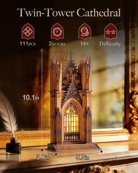 Rolife cathedral rose windows glow softly, creating ambient lighting in living room