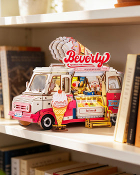 Rolife ice cream truck exterior detail showcases retro charm and signage.