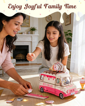 Rolife ice cream truck night display adds ambient charm.