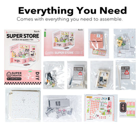 Rolife LED Building Blocks unboxing reveals tools and LED light.