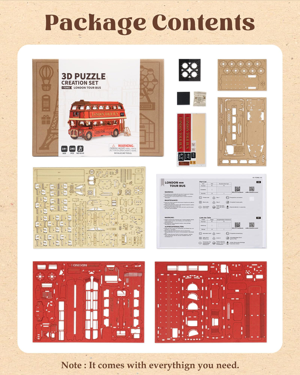 Rolife London Tour Bus gift-ready packaging for gifting.