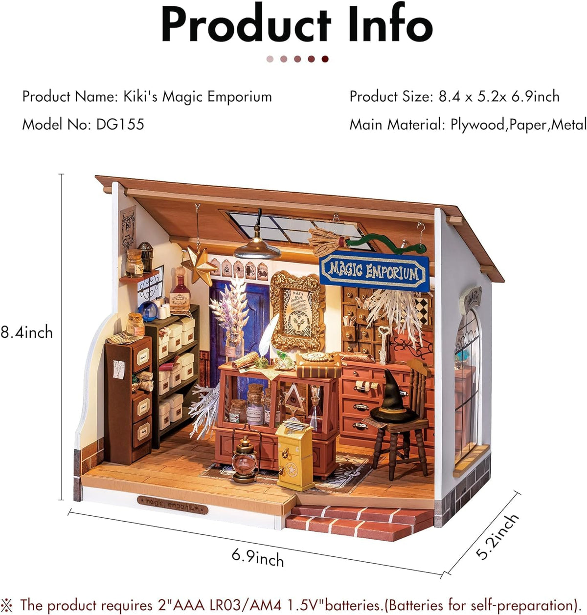 Rolife Magic House Kit English manual with step-by-step visuals