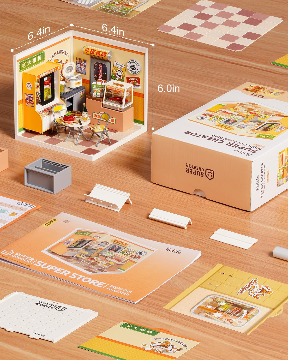 Rolife mini dollhouse scenery assembly helps hobbyists build engaging dioramas quickly.