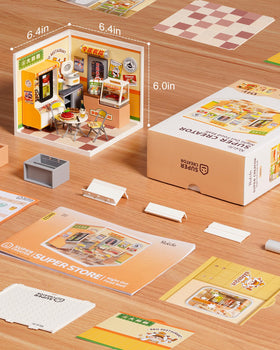 Rolife mini dollhouse scenery assembly helps hobbyists build engaging dioramas quickly.