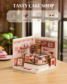 Rolife miniature bed enhances a cozy sleeping nook.