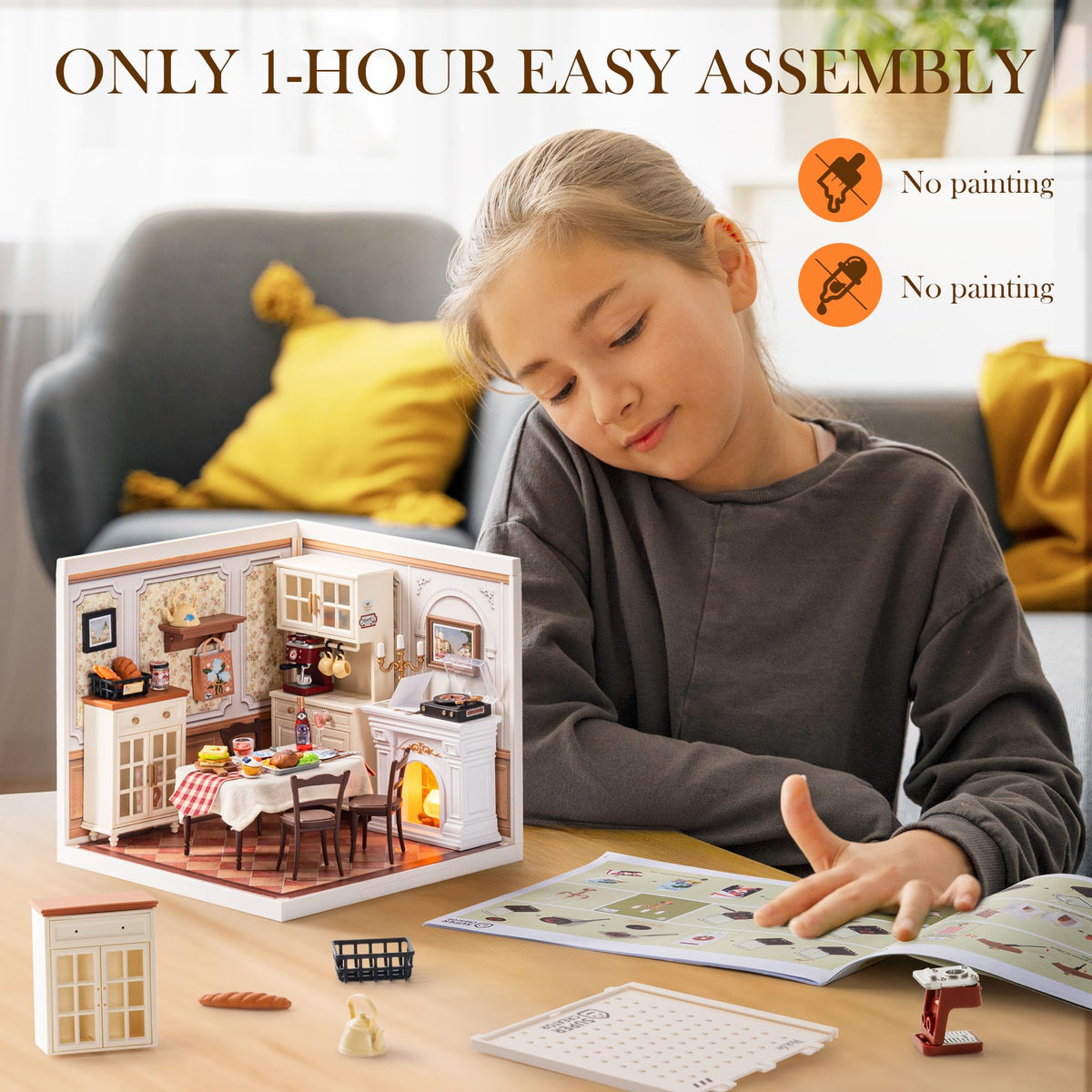 Rolife detail-rich decor pieces for realistic dining room scenes