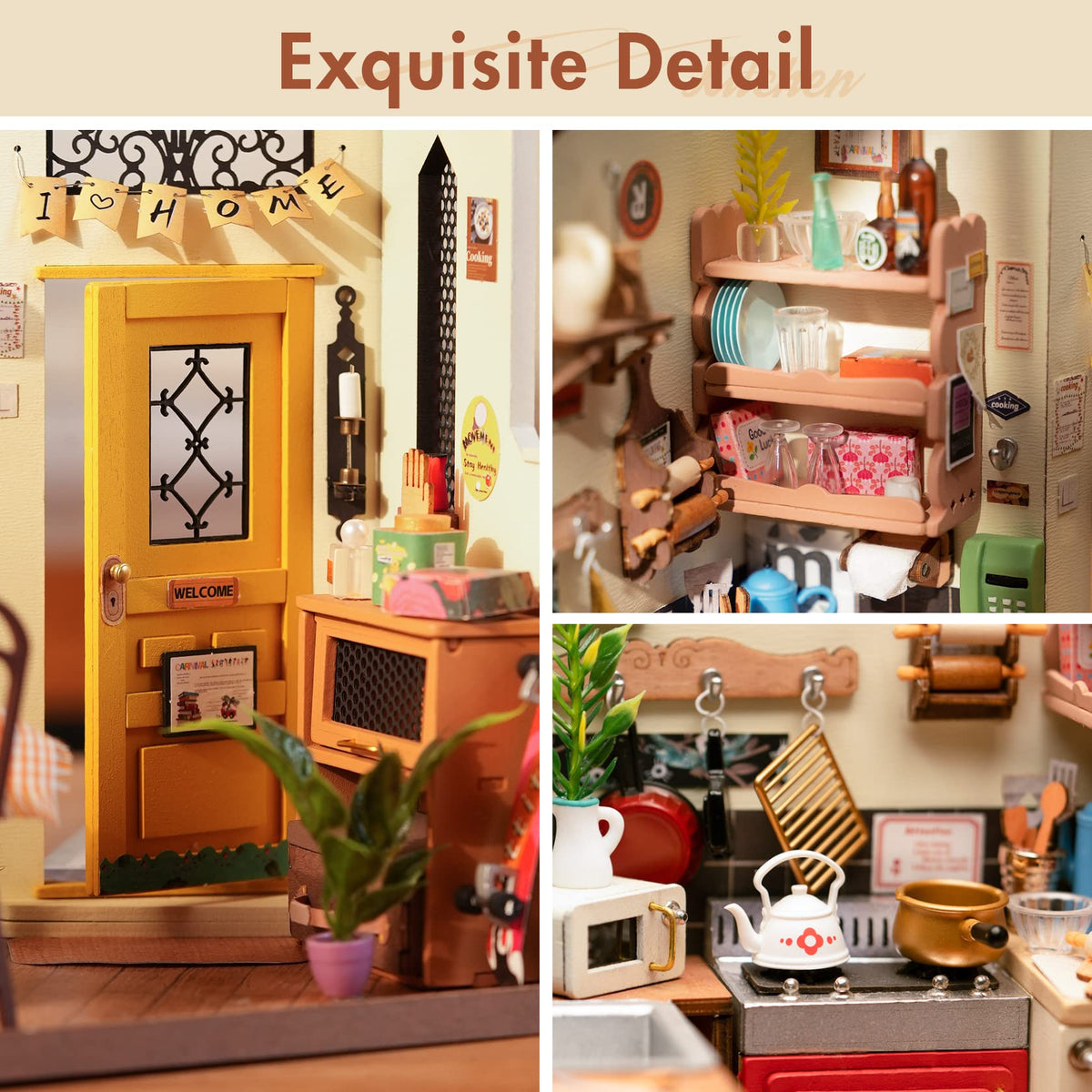 Rolife 1:24-scale miniatures help build a detailed display scene.