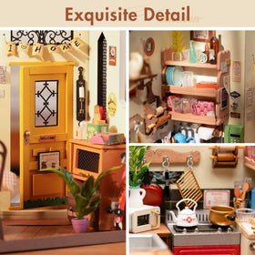 Rolife 1:24-scale miniatures help build a detailed display scene.