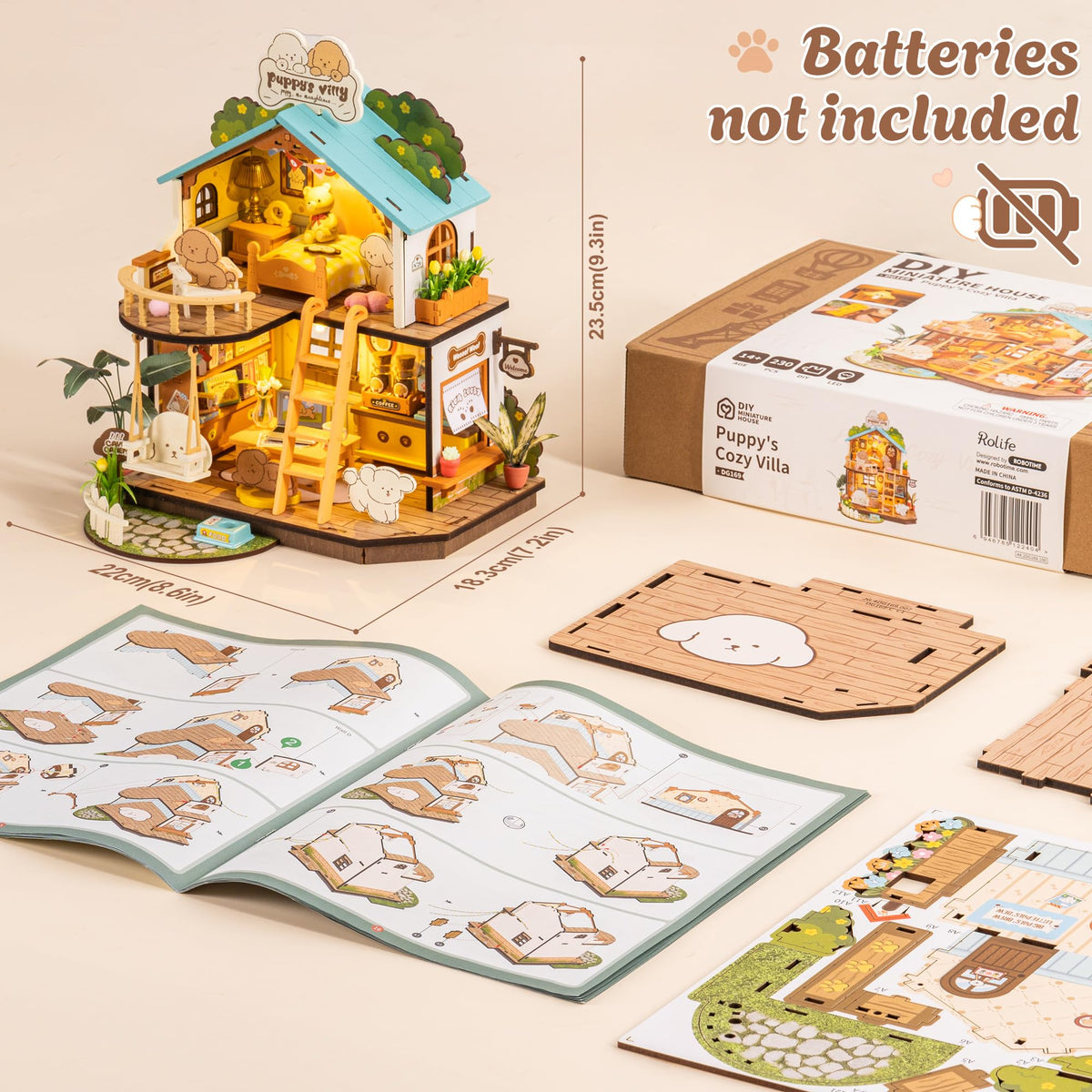 Rolife miniature furniture and decor with lifelike details