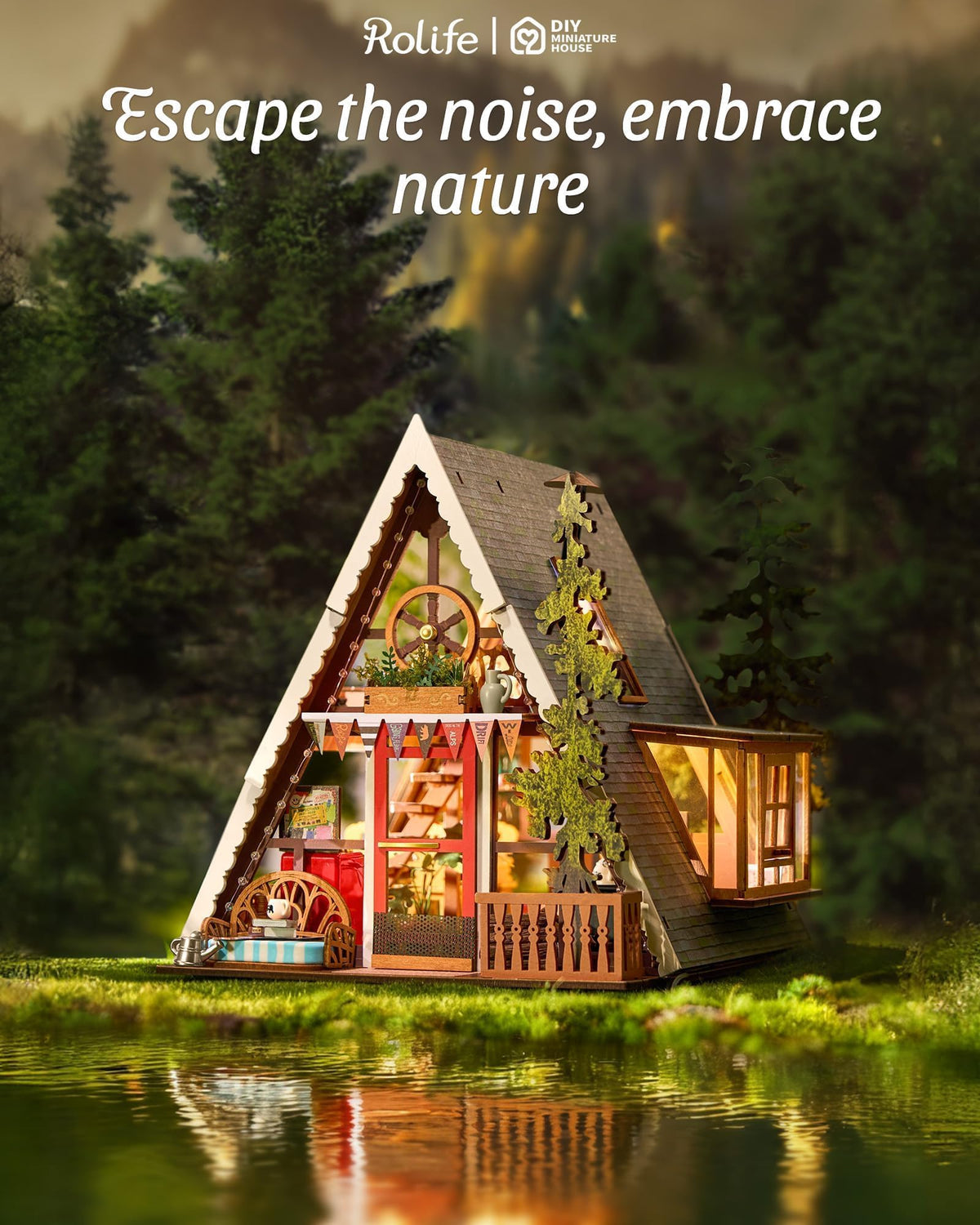 Rolife miniature room decor highlighting realistic scale and charm.
