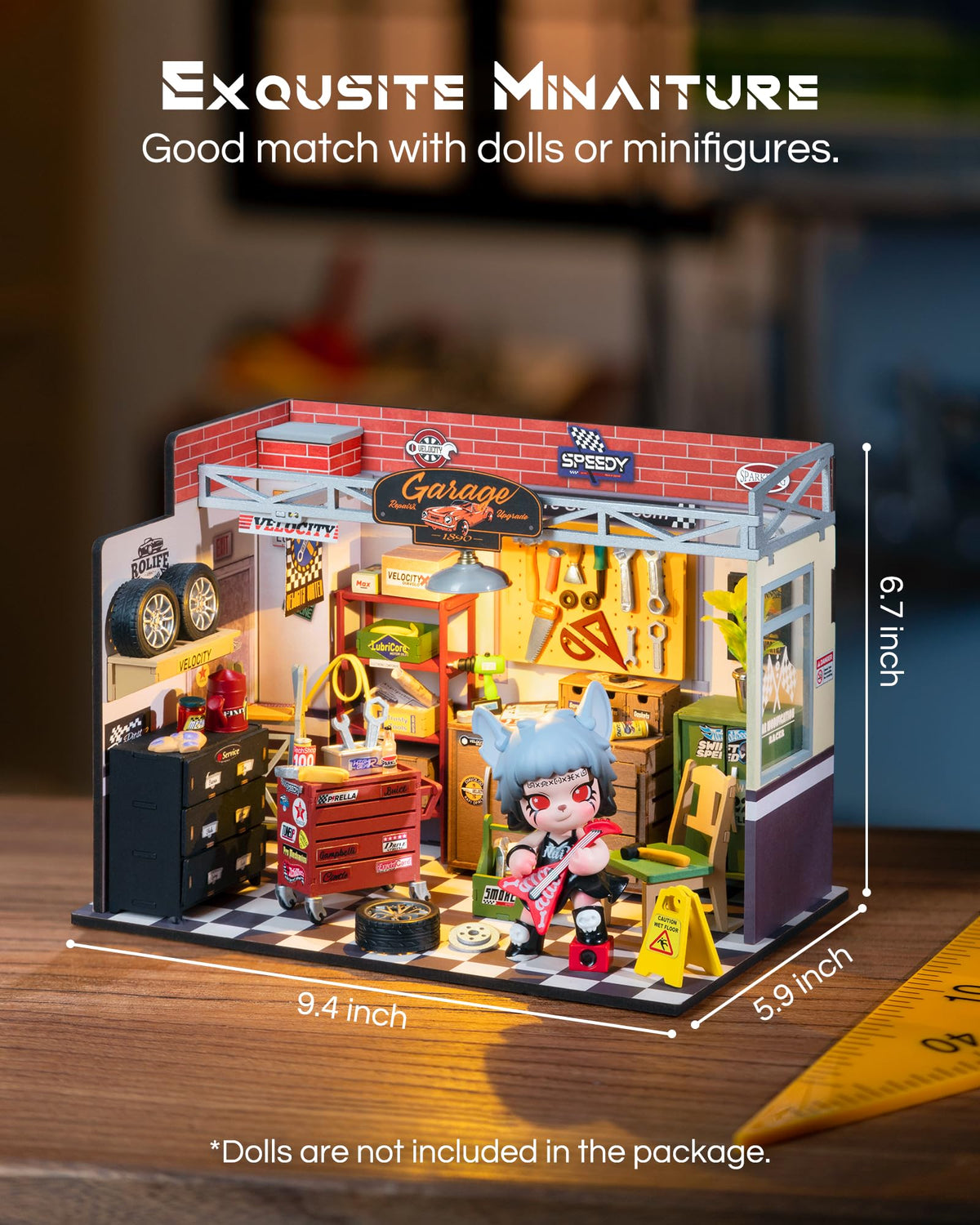 Rolife workshop with LED lights adds warm ambiance to display