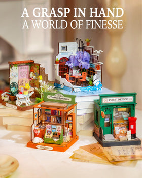 Rolife Muse Bookshop display-ready setup for showcasing crafts.