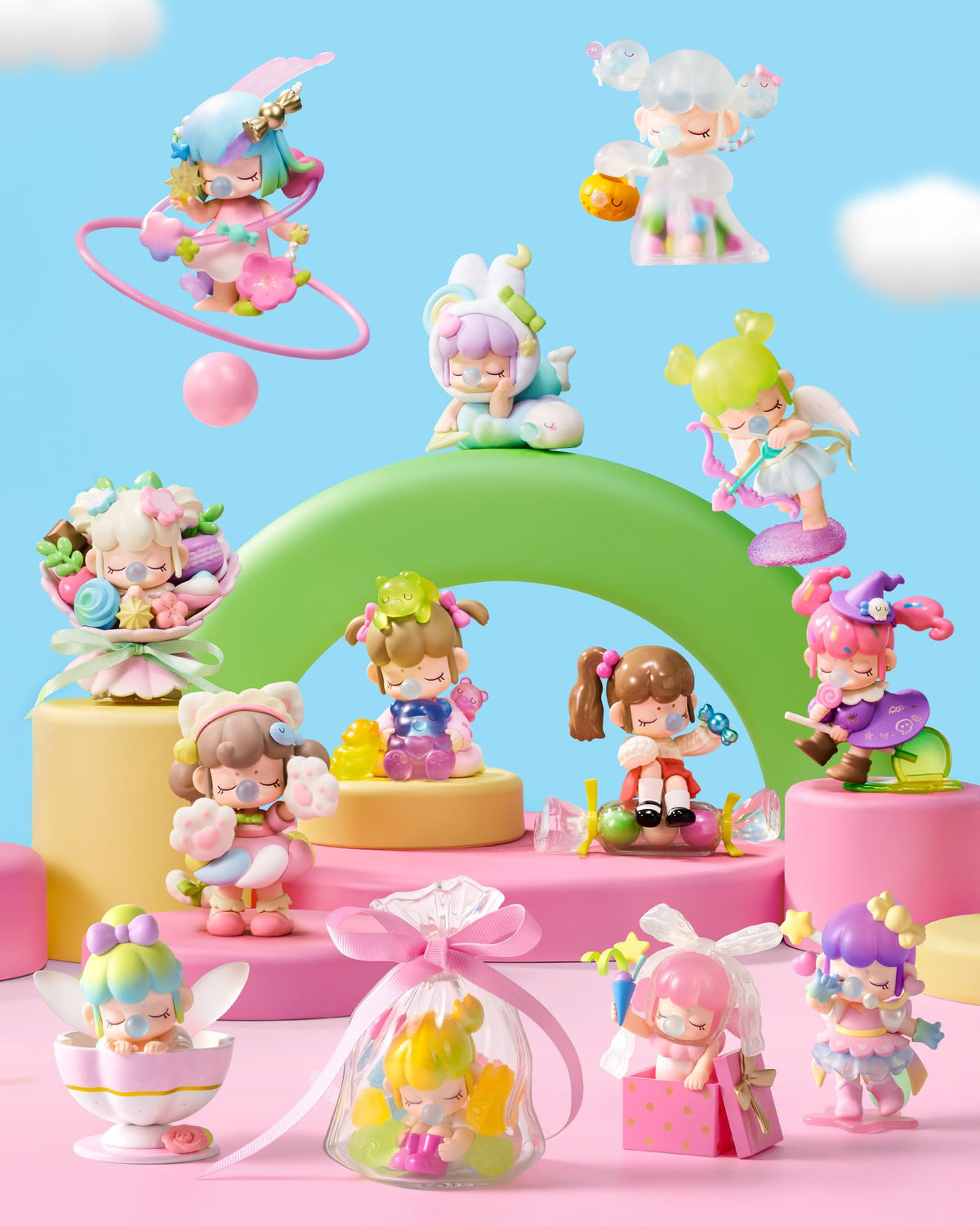 Rolife Nanci Sweet Time figurine on display shelf—compact decor for desks and shelves.