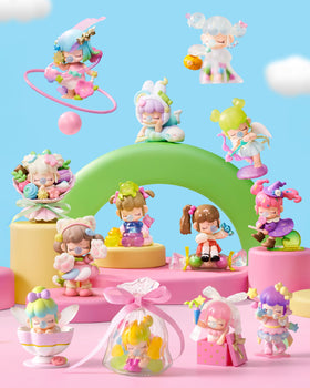 Rolife Nanci Sweet Time figurine on display shelf—compact decor for desks and shelves.