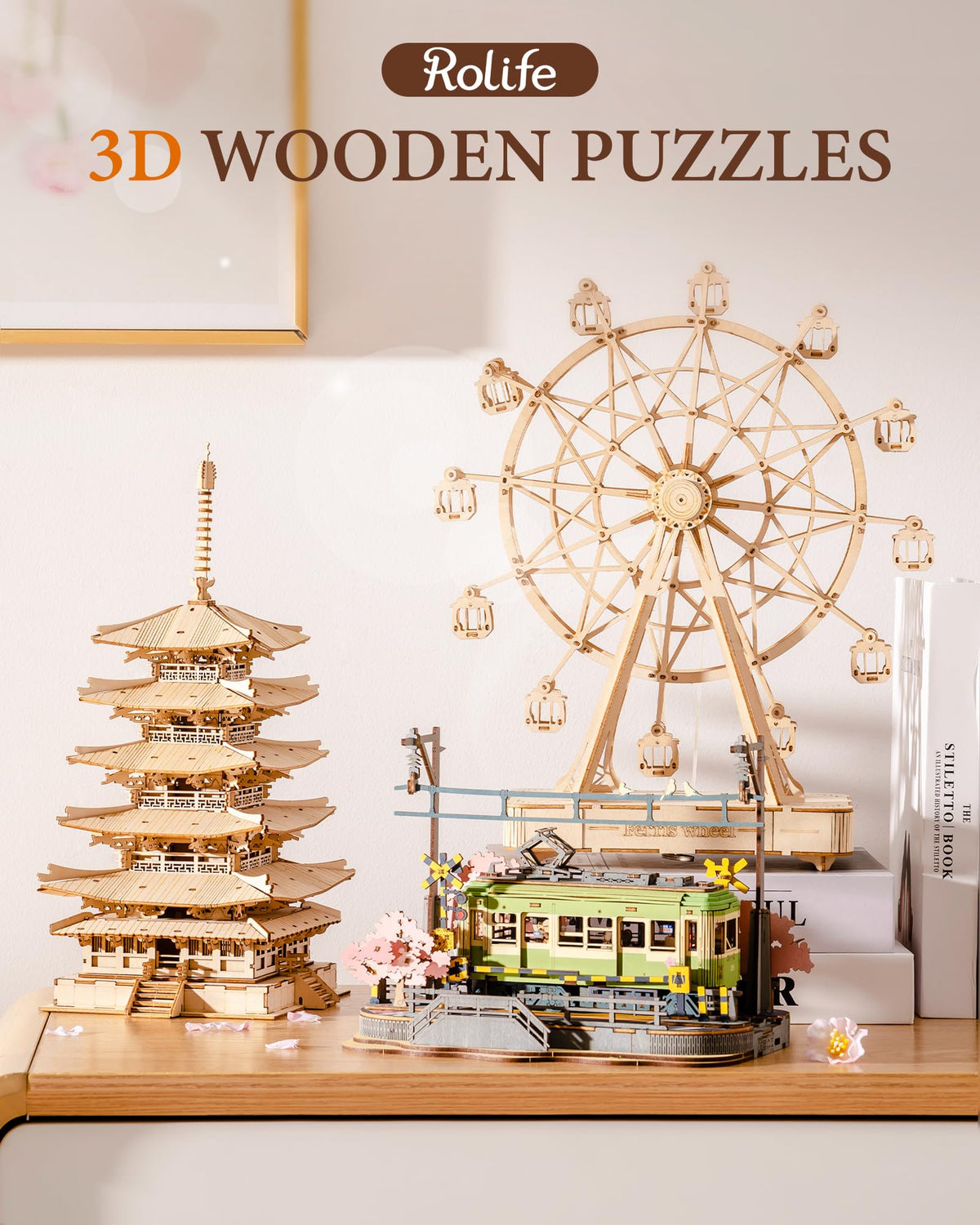 Rolife Pagoda assembly instructions guide beginners through the build.