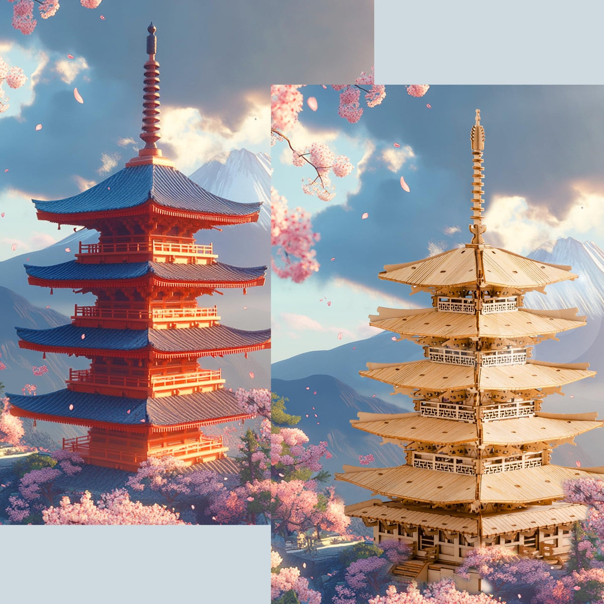 Rolife Pagoda beginner-friendly kit for first-time model builders.