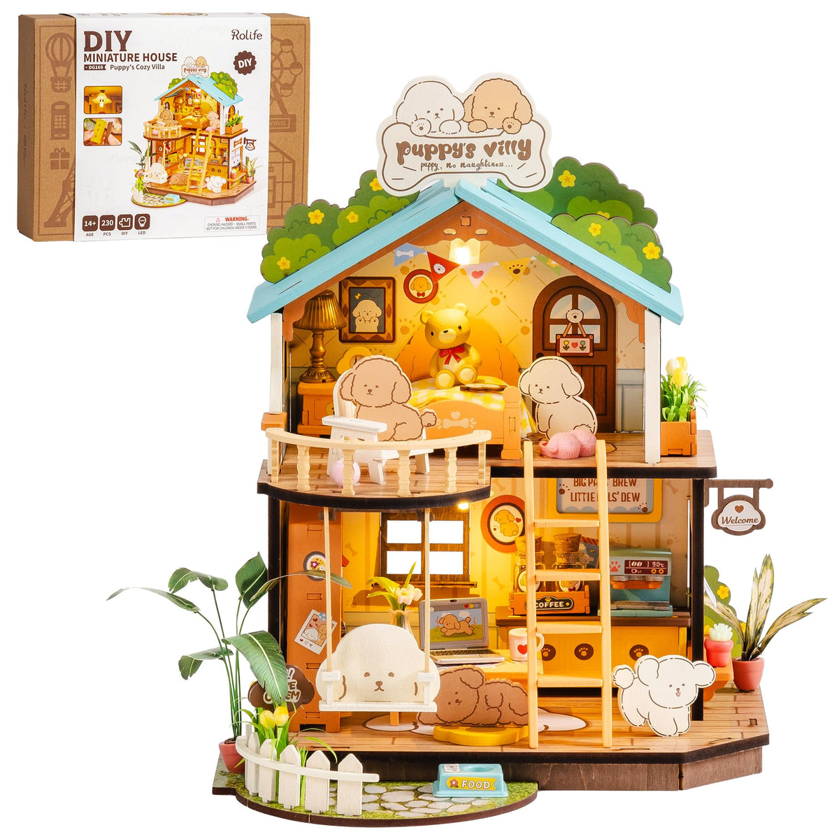 Rolife Puppy Villa adds collectible value to your mini world