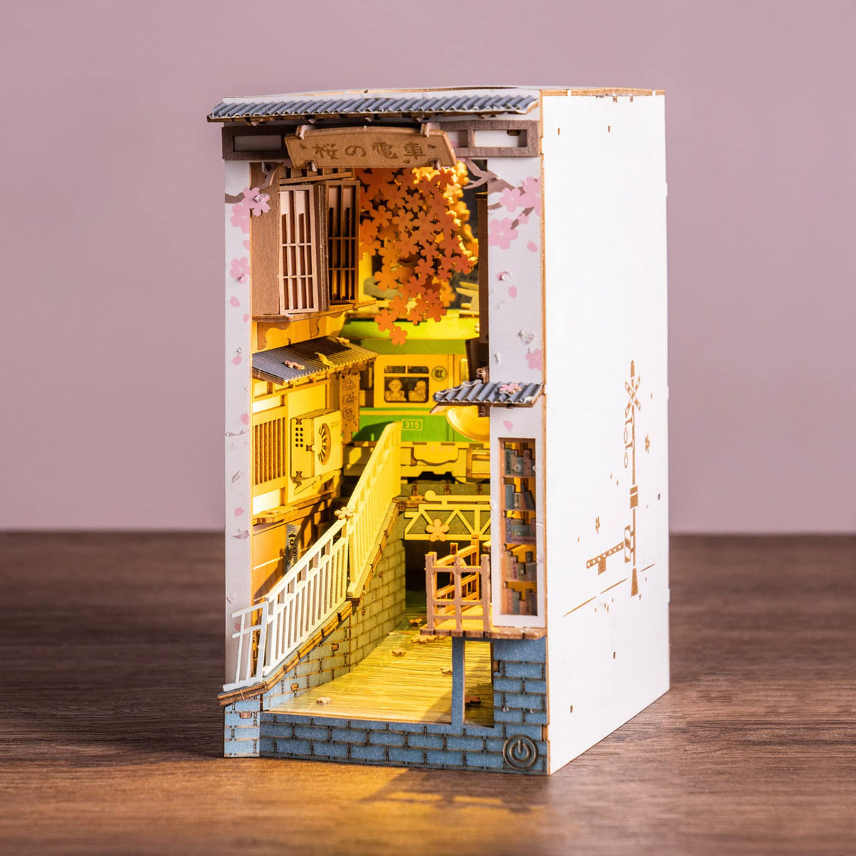 Rolife Sakura Densya kit assembly scene, a hands-on hobby that sparks creativity