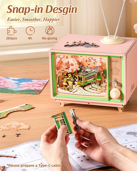 Rolife Sakura Dreamy Tour versatile decor display for desks and shelves