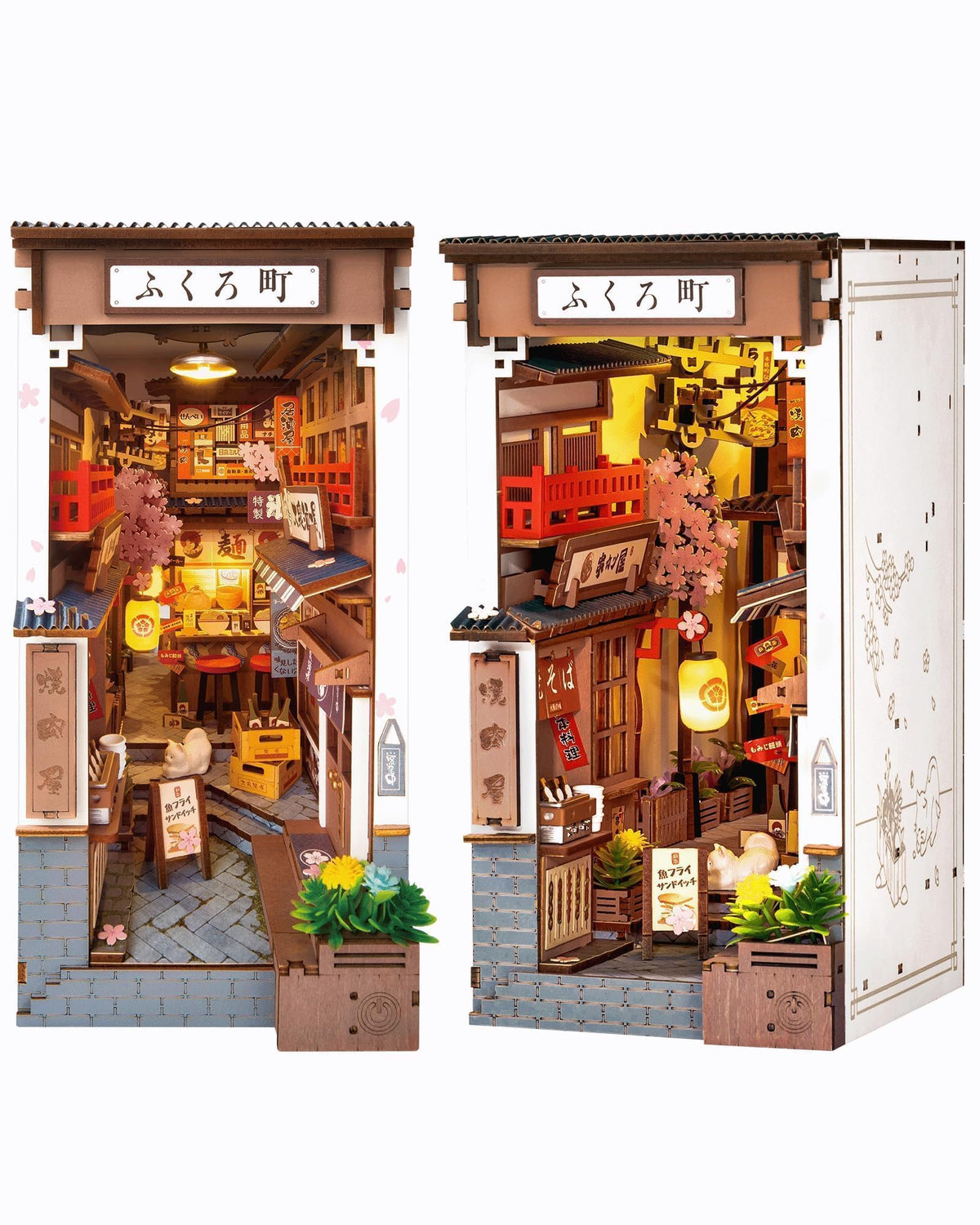 Rolife Sakura Wine Alley with mirror creates infinite depth on your shelf