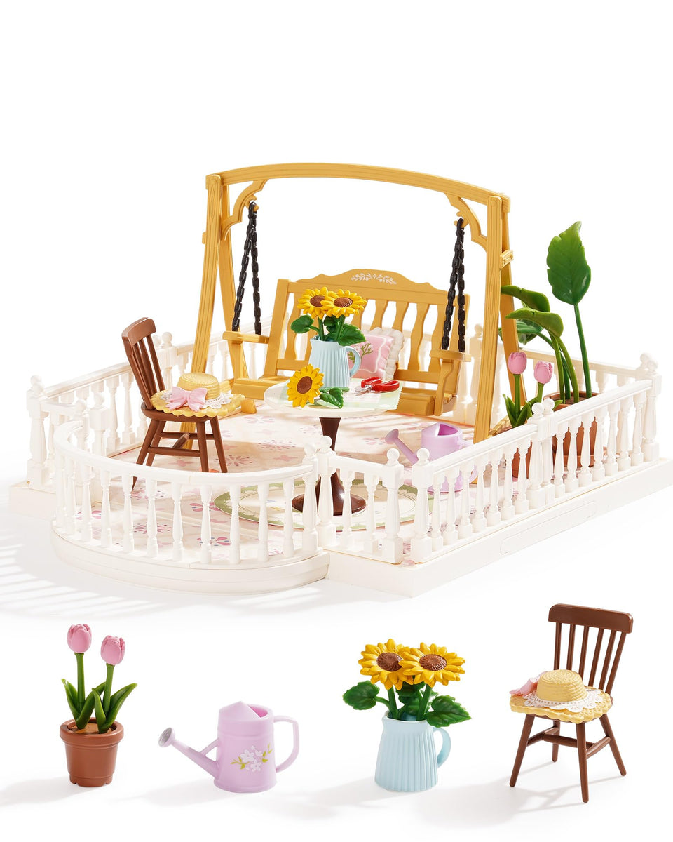 Rolife Super Creator rooftop piece enhances dollhouse rooftop play and display.