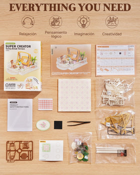 Rolife diorama elements spark imaginative storytelling in a compact display.