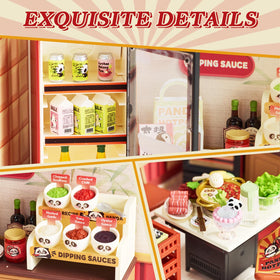Rolife hot-pot interior detail showcases furniture for realistic display photos