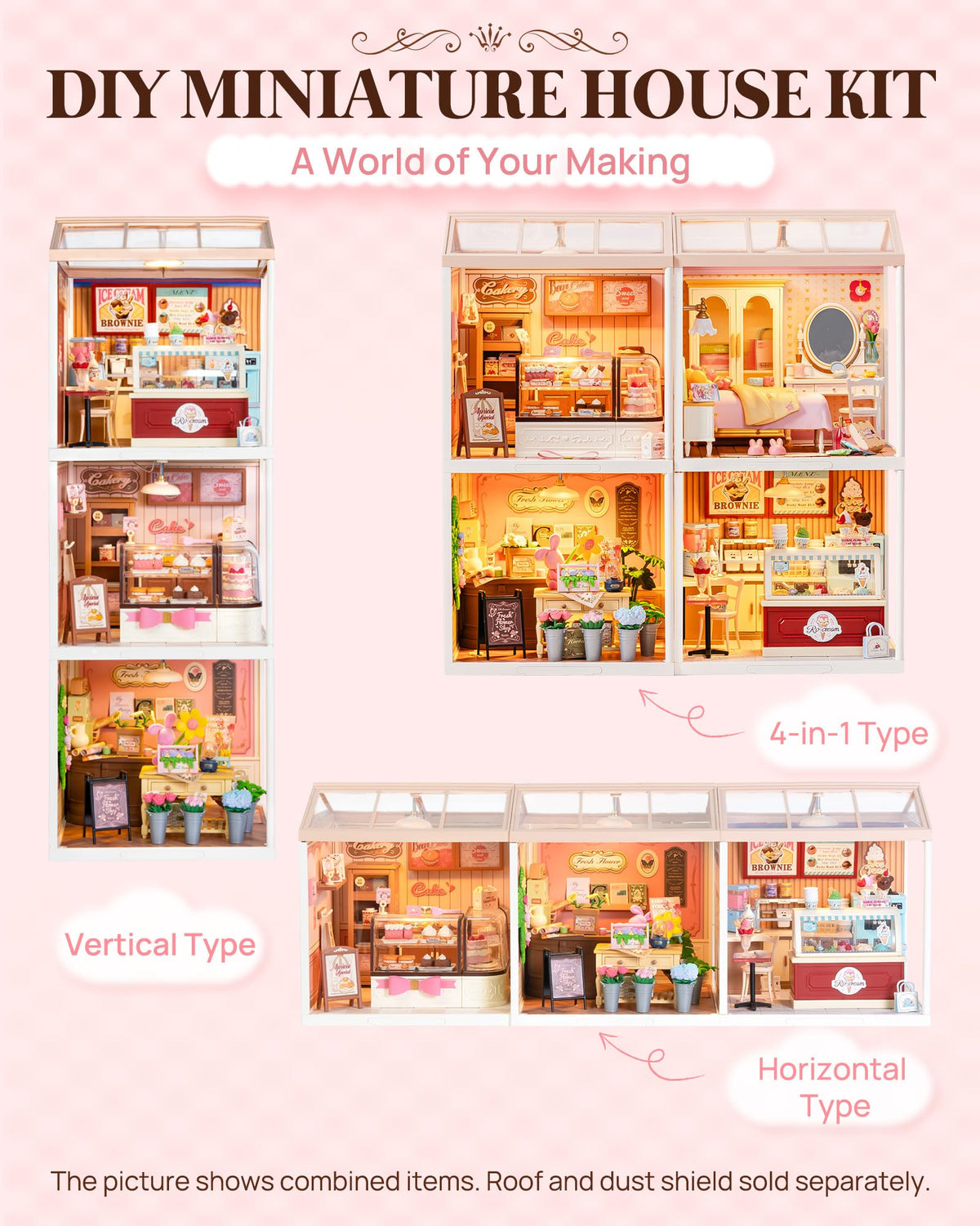 Rolife pink bedroom family-friendly project for shared crafting time.