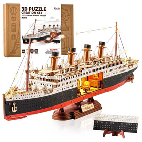 Rolife Titanic 3D puzzle assembly with precise pieces for a smooth build
