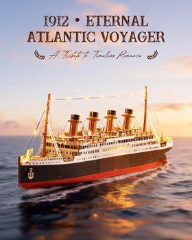 Rolife Titanic completed display on desk offers decorative presence.