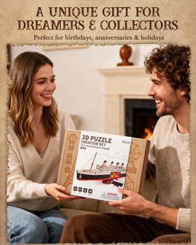Rolife Titanic gift-packaging ready kit suits puzzle enthusiasts.