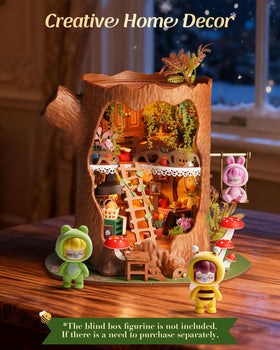Rolife Tree House kit detailed window showing tiny features