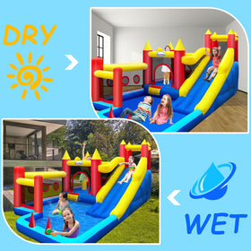 rolonal bounce house ball pit showing safe play area for children