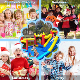 rolonal bounce house trampoline area adds bouncing thrills during playtime