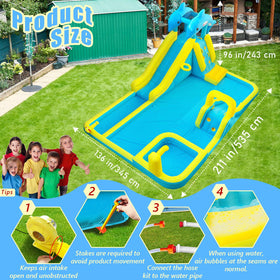 Rolonal water cannon feature adds excitement for friendly backyard battles.