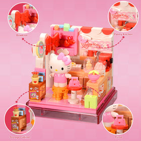 ROLOSO Cute Building Bricks showcases a miniature bakery for display.
