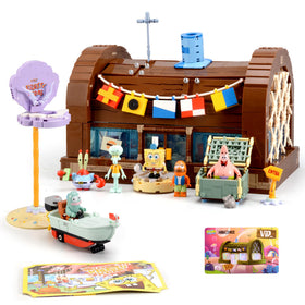ROLOSO Pineapple House blocks on display box encourage imaginative play and organization.