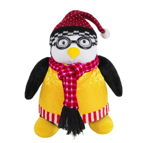 RomanticMalflc penguin plush, 15-inch cuddly companion for kids and adults.