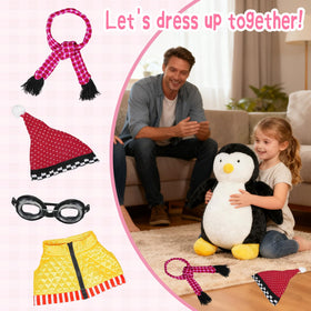 RomanticMalflc penguin plush with soft fluff for cozy moments.