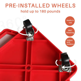 Romrex scooter board ropes and hoops expand play options and motion.