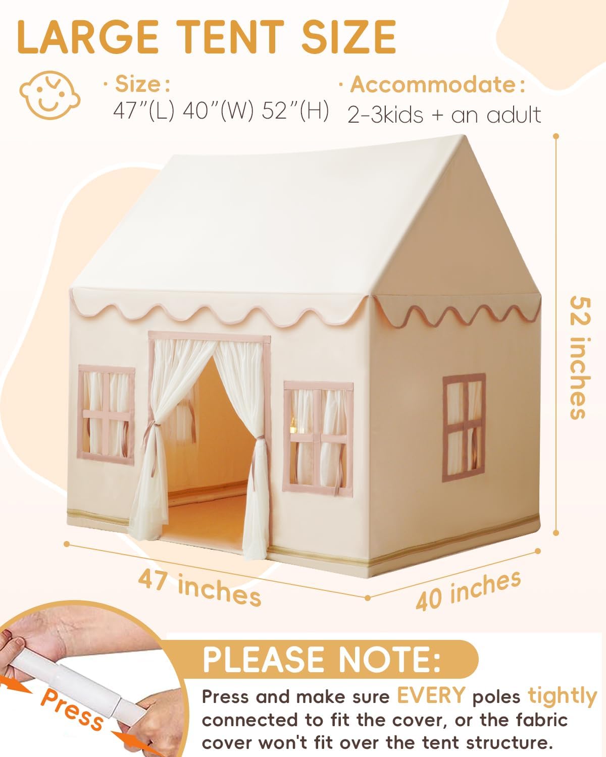 RONGFA versatile tent for indoor and outdoor play