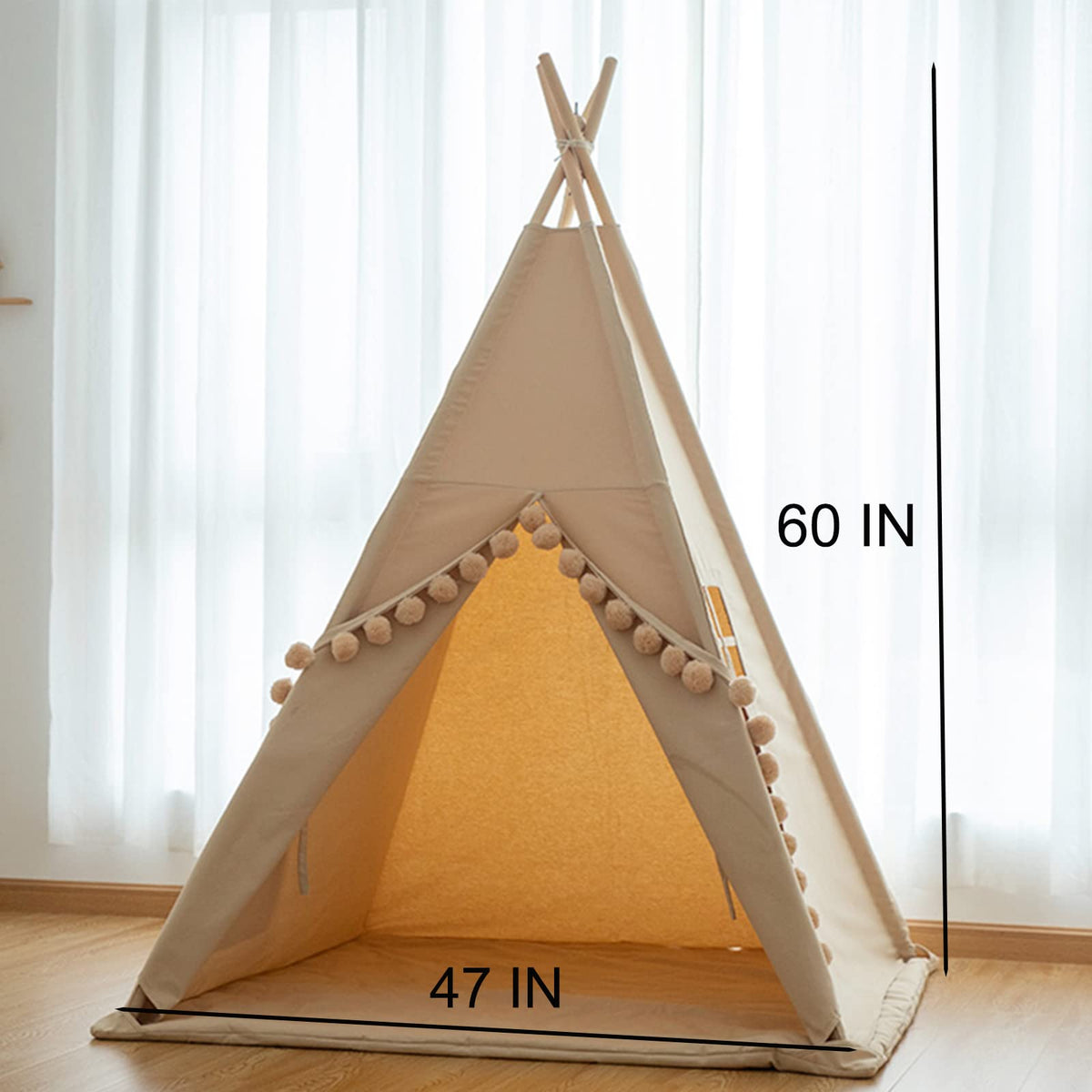 RONGFA indoor playroom decor teepee adds charming ambiance.