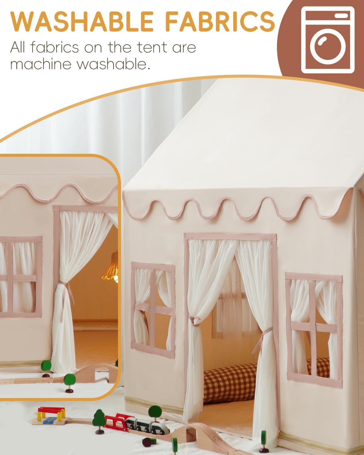 RONGFA large windows with curtains offer breathable light and view