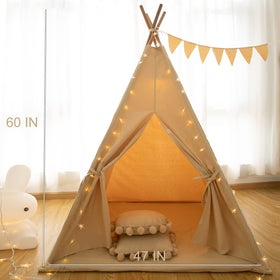 RongFa cotton canvas teepee provides breathable, safe shelter