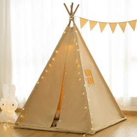 RongFa teepee tent with flap door and mesh window for ventilation