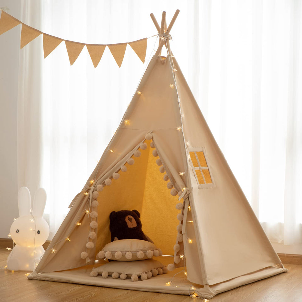 RONGFA tepee for kids with floor mat for cozy play