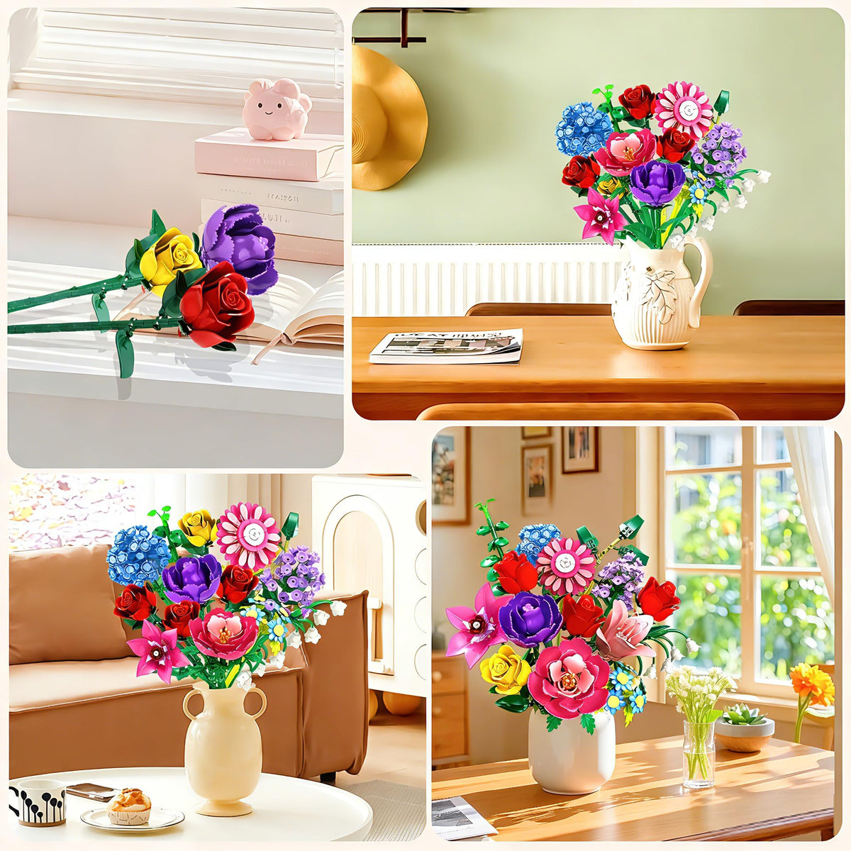 Rongmeiz gift-ready bouquet kit suitable for celebrations on a table.