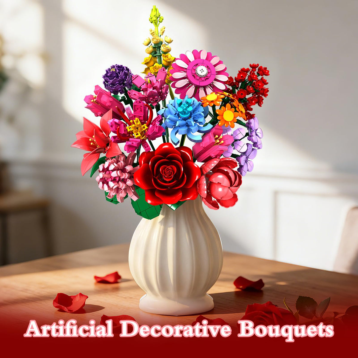 Rongmeiz Lily block set: adjustable stems enable flexible bouquet arrangements.