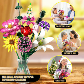 Rongmeiz Flower Building Kit adjustable stems for custom bouquet height