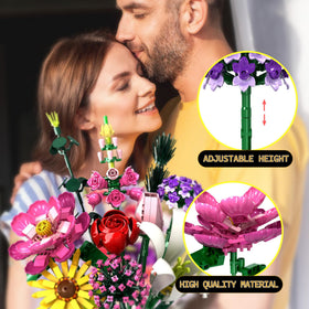 Rongmeiz Flower Building Kit greenery setaria and eucalyptus accents